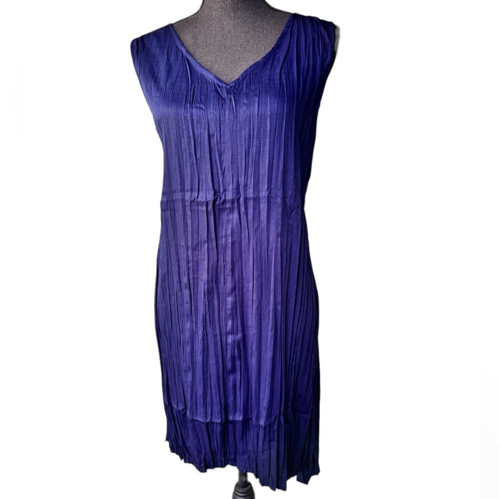 Marina Blu Soft Pleated Dress
